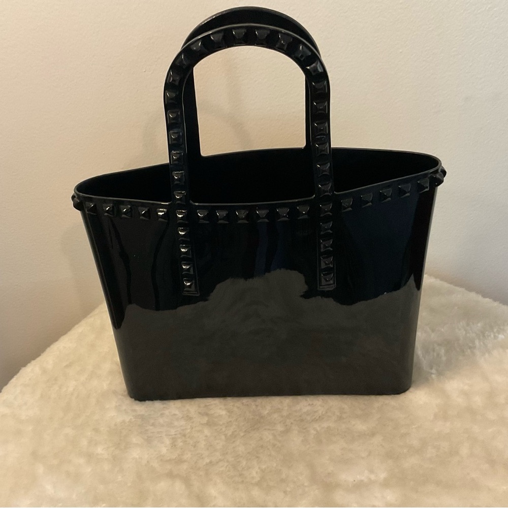 Black Studded Tote Bag